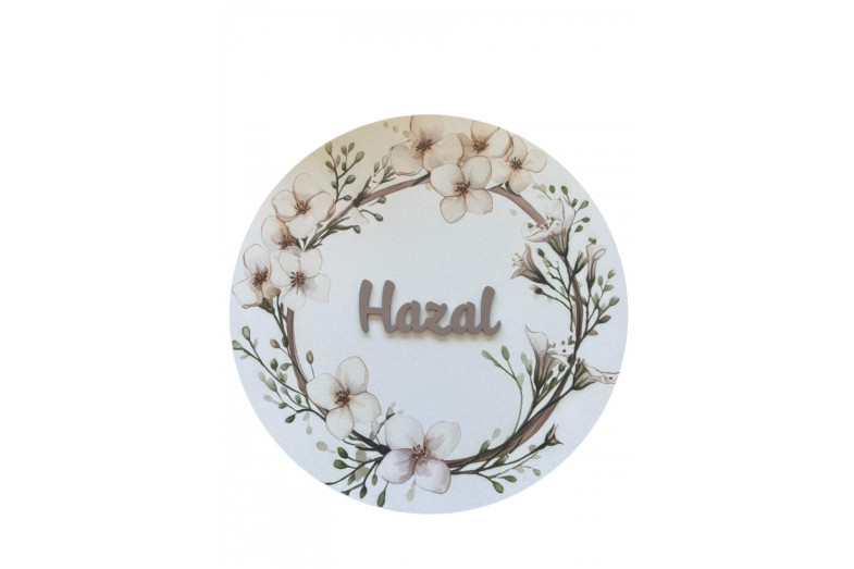 Ahşap İsimli Kapı Süsü